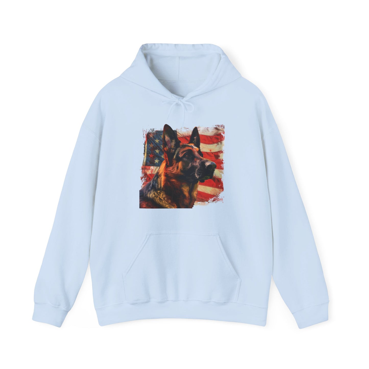 German Shepherd Patriotic Unisex Hoodie
