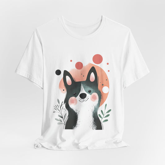 Smiling Akita Minimalist Unisex Tee