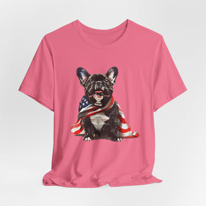 Patriotic French Bulldog Unisex T-Shirt