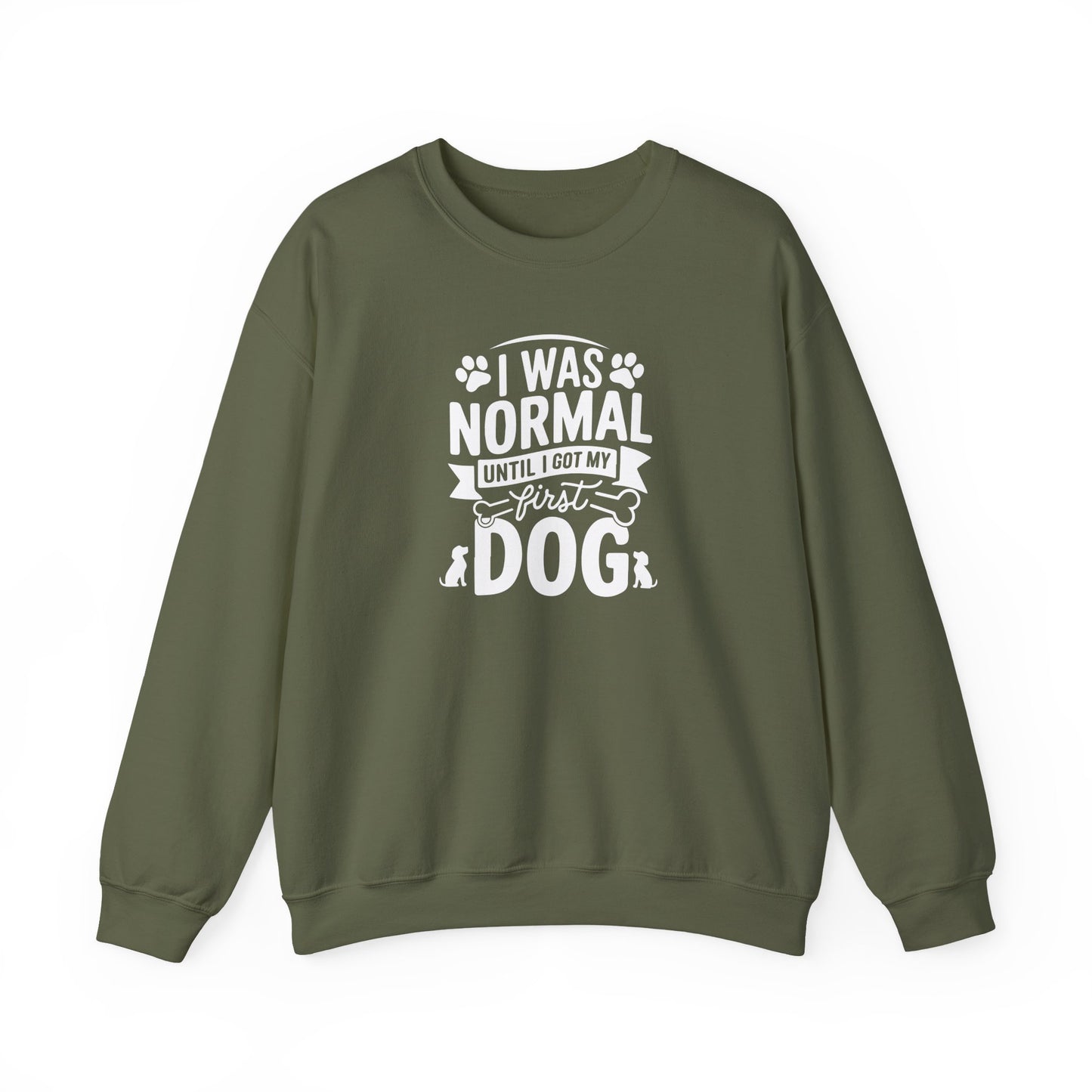 Funny First Dog Sweatshirt | I Was Normal Pet Lover Sweatshirt