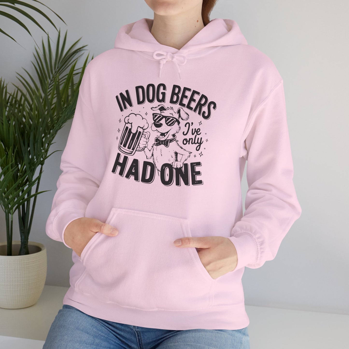 "In Dog Beers" Funny Unisex Hoodie –Perfect for Dog & Beer Lovers