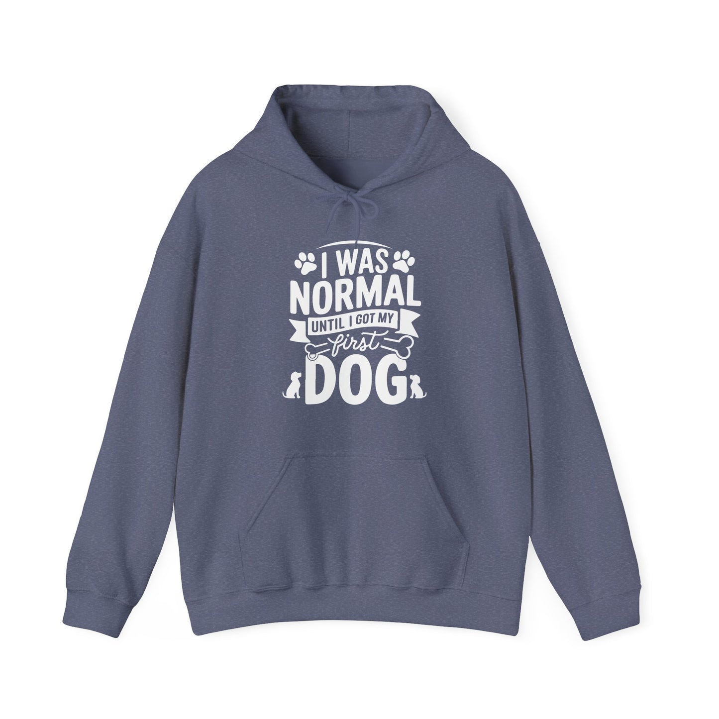 Funny First Dog Hoodie | I Was Normal Pet Lover Sweatshirt