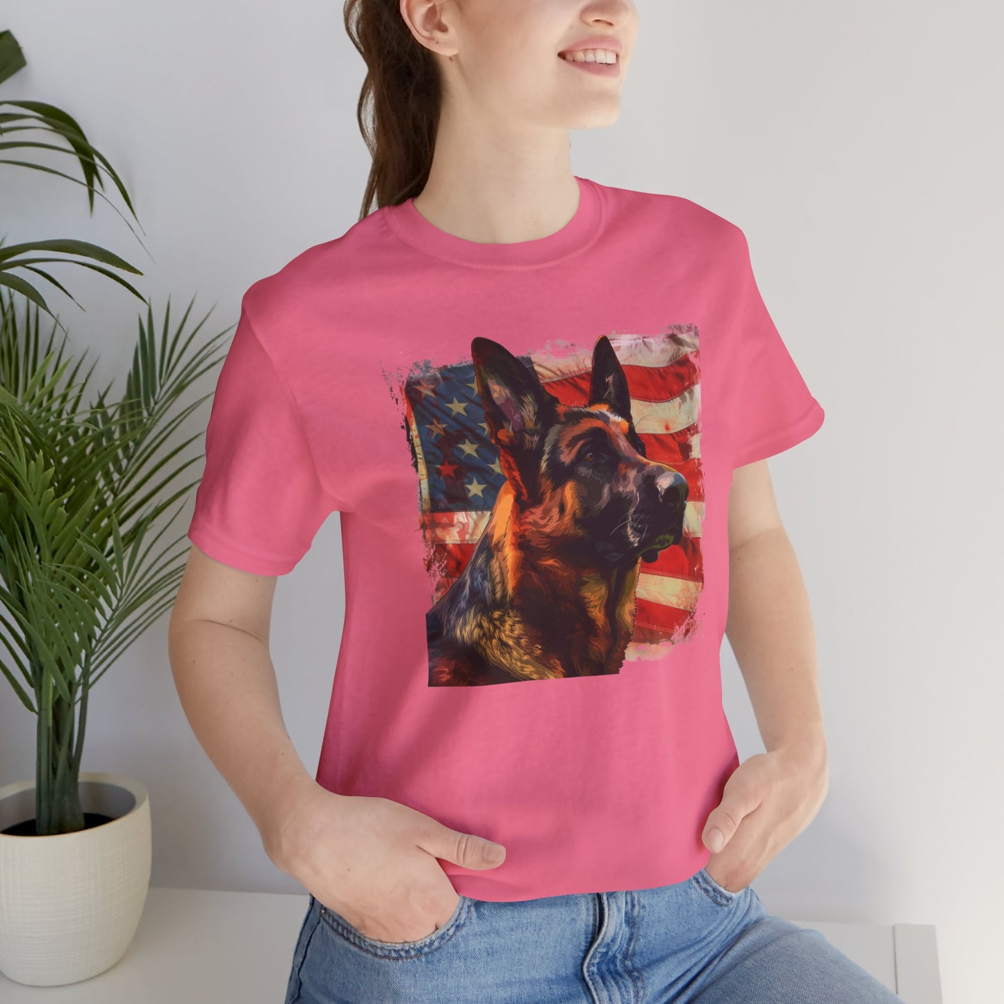 German Shepherd Patriotic Unisex T-Shirt