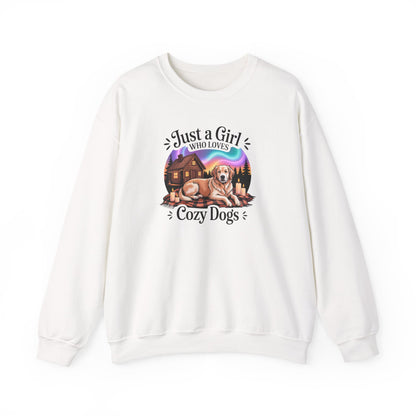 Cozy Dog Girl Sweatshirt | Golden Retriever Lover Gift