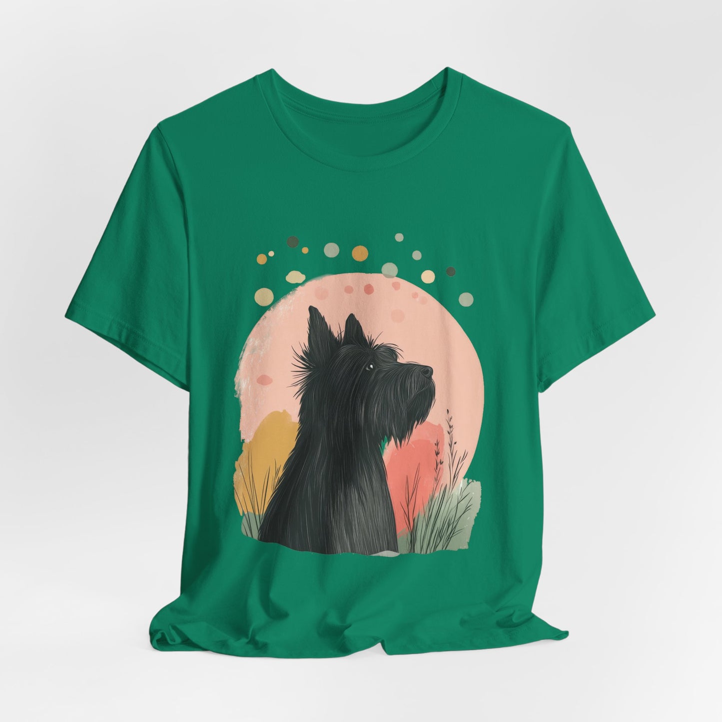 Briard Silhouette Minimalist Moon Unisex Tee