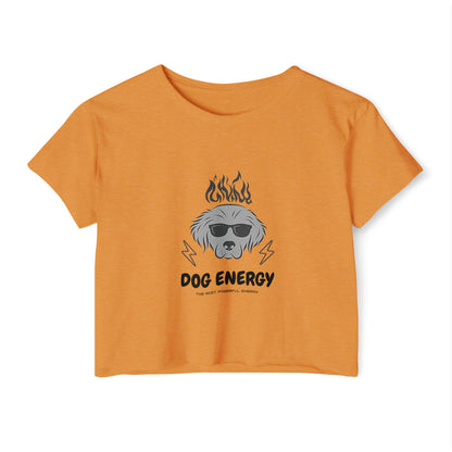 Dog Energy Crop Top – Cool Graphic Tee for Dog Lovers