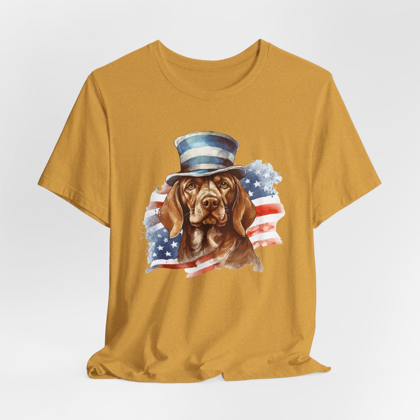 Patriotic Pup Tee – Red, White & Woof!