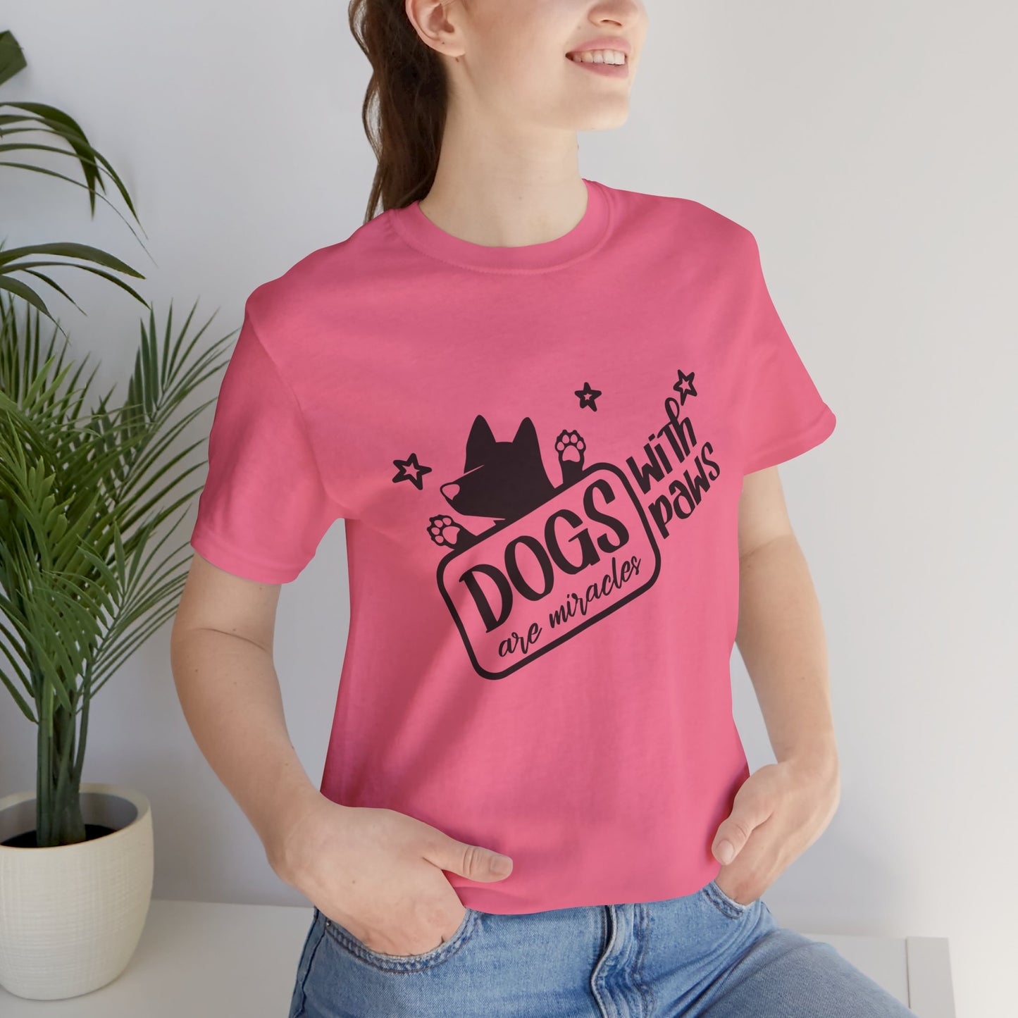 “Dogs are miracle with Paws”  Dog Lover Unisex T-Shirt