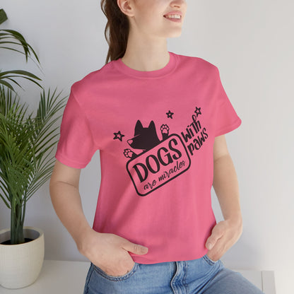 “Dogs are miracle with Paws”  Dog Lover Unisex T-Shirt