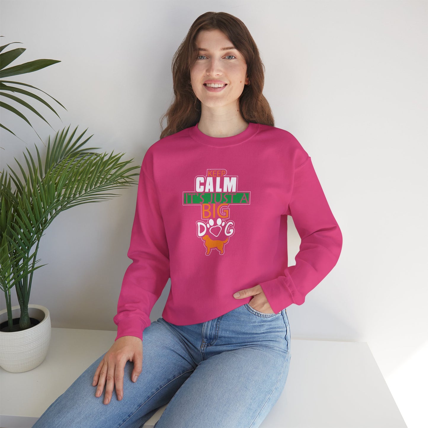 Keep Calm It's Just A Big Dog Sweatshirt | Large Breed Gift