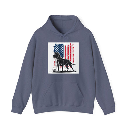 Patriotic Pitbull Unisex Hoodie – American Flag Dog Lover