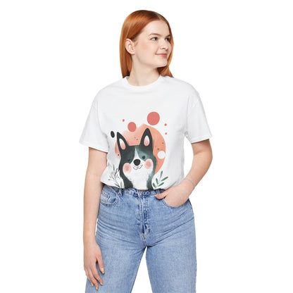 Smiling Akita Minimalist Unisex Tee