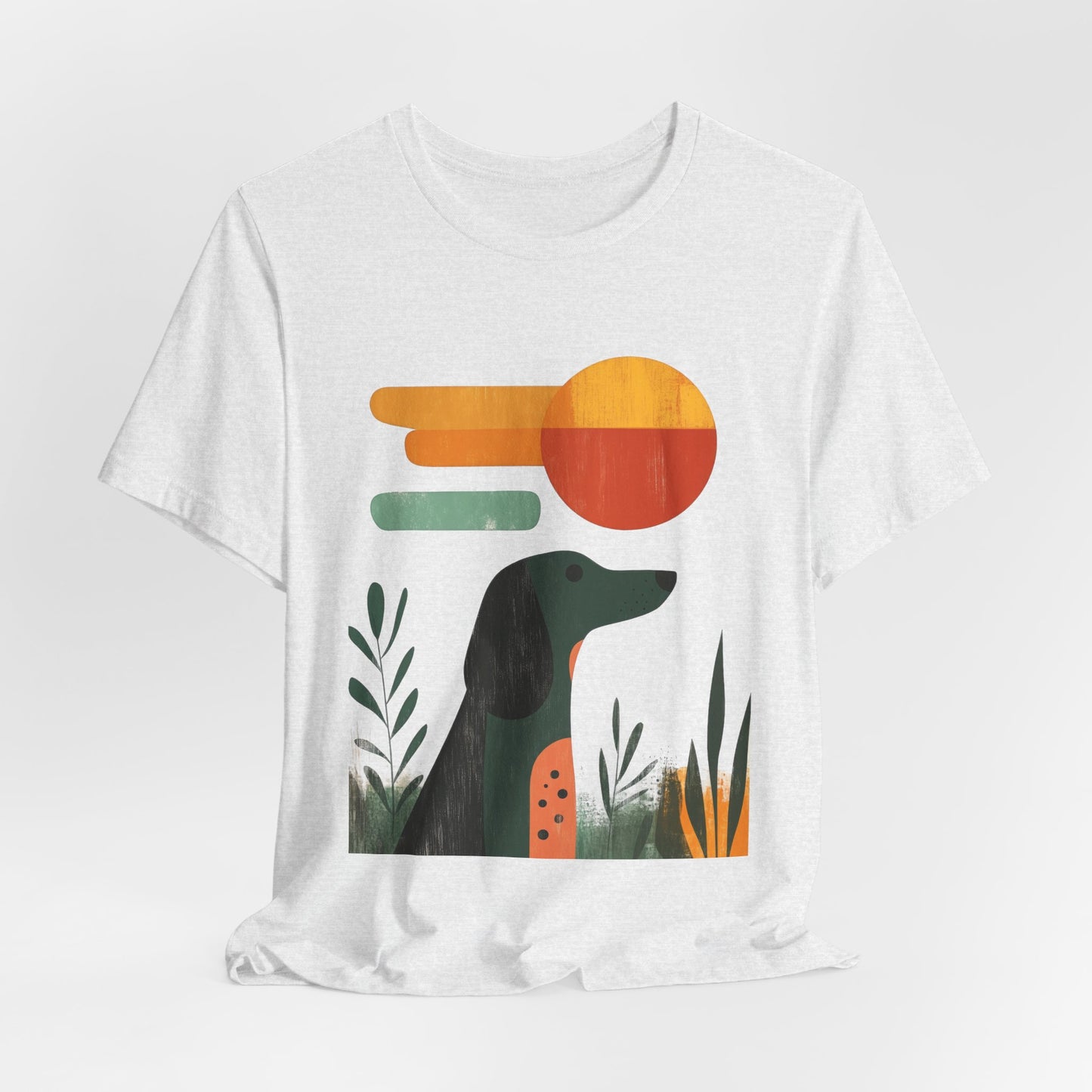 Dachshund Retro Sunset Minimalist Unisex Tee