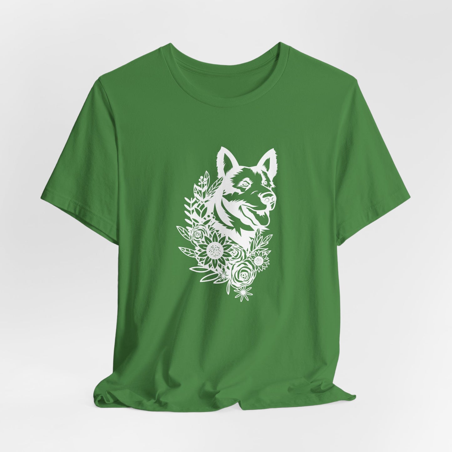 Floral German Shepherd Unisex T-Shirt