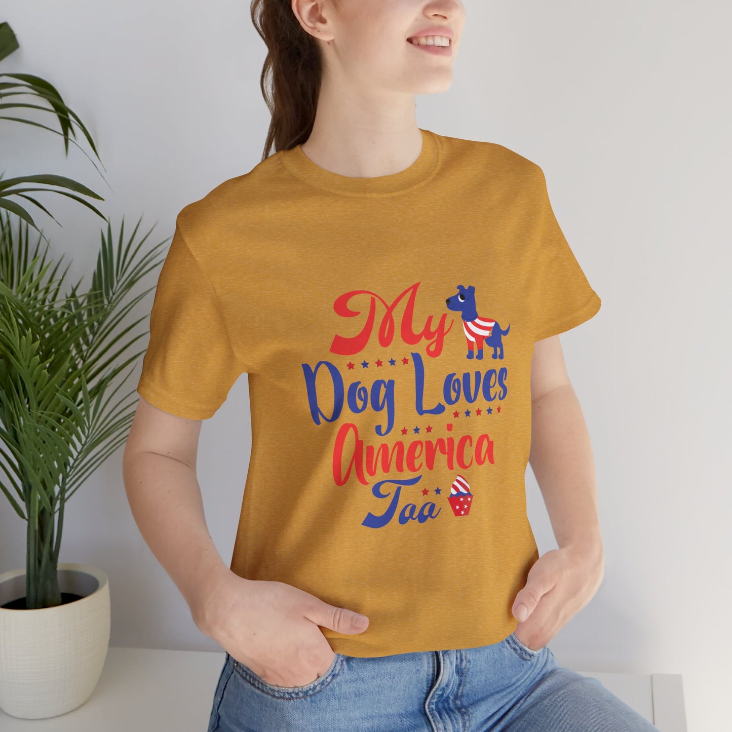 My Dog Loves America Too – Unisex Patriotic T-Shirt