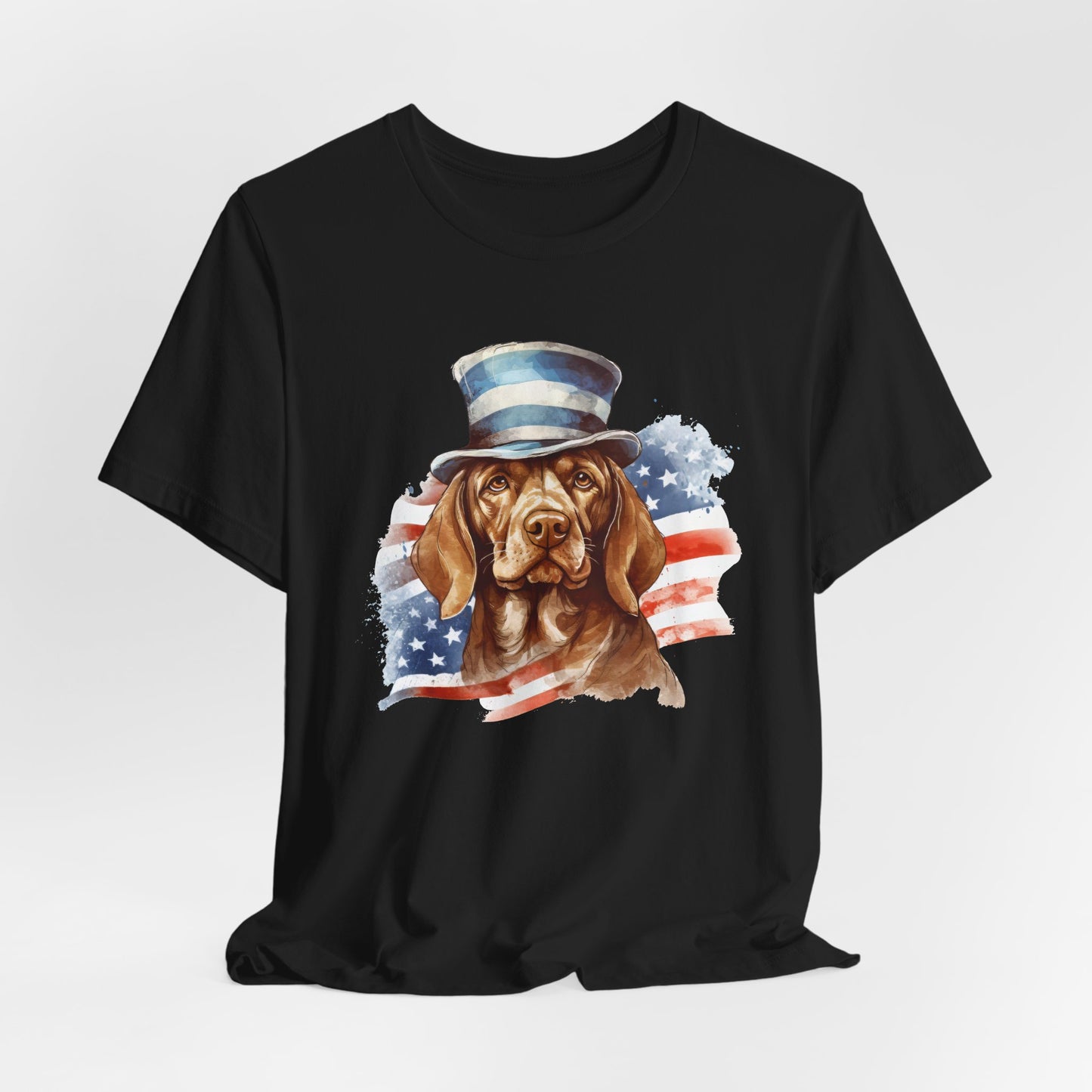Patriotic Pup Tee – Red, White & Woof!