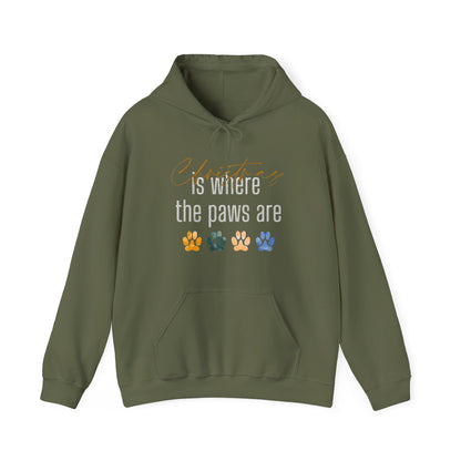 Christmas Is Where The Paws Are Hoodie