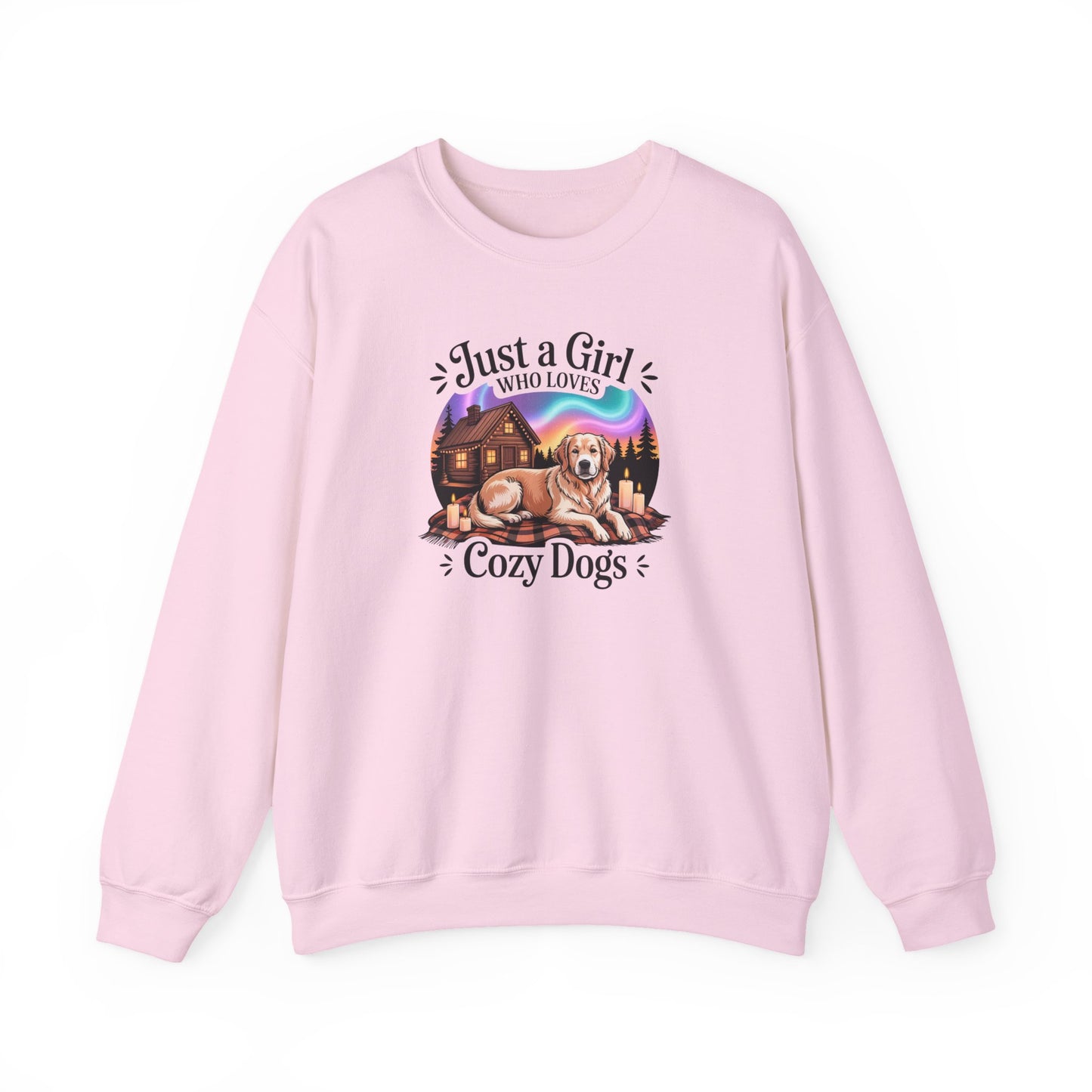 Cozy Dog Girl Sweatshirt | Golden Retriever Lover Gift