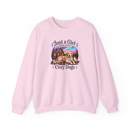 Cozy Dog Girl Sweatshirt | Golden Retriever Lover Gift
