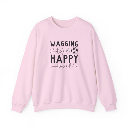 Wagging Tail Happy Trail Sweatshirt | Funny Soccer Dog Gift