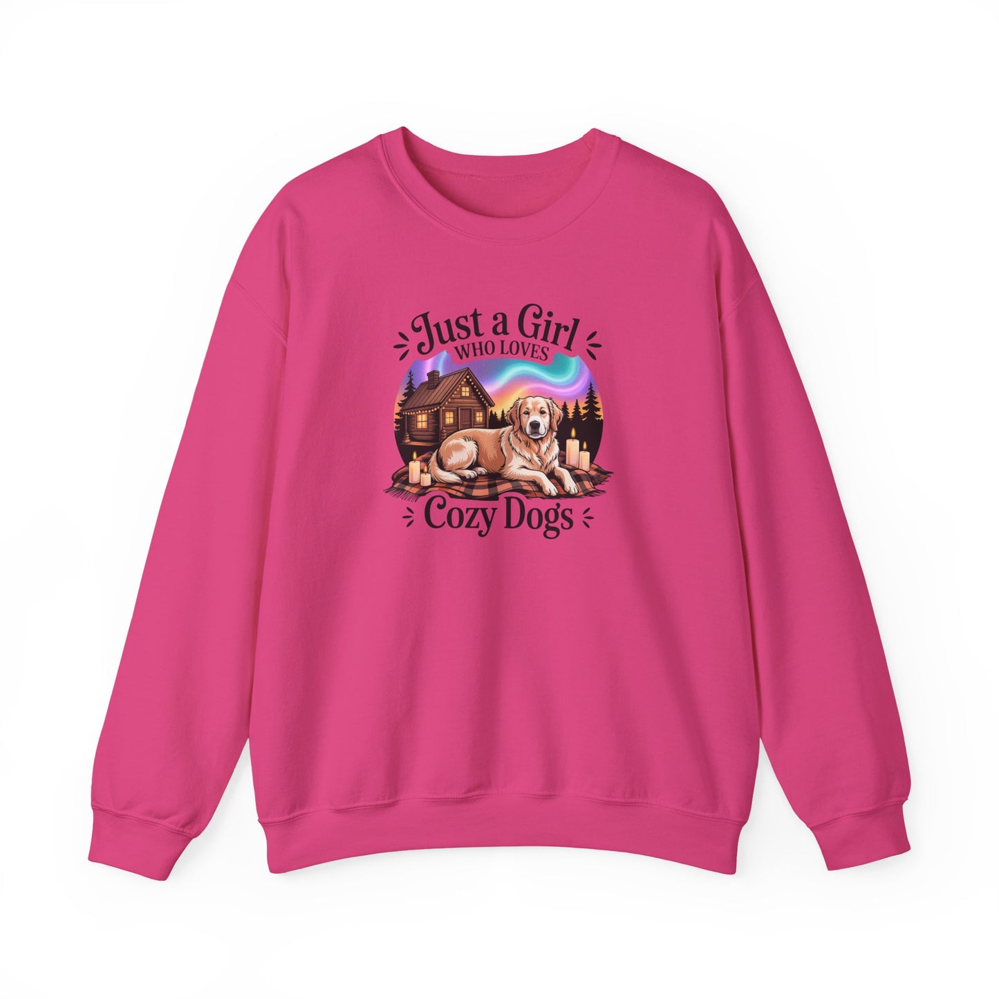 Cozy Dog Girl Sweatshirt | Golden Retriever Lover Gift