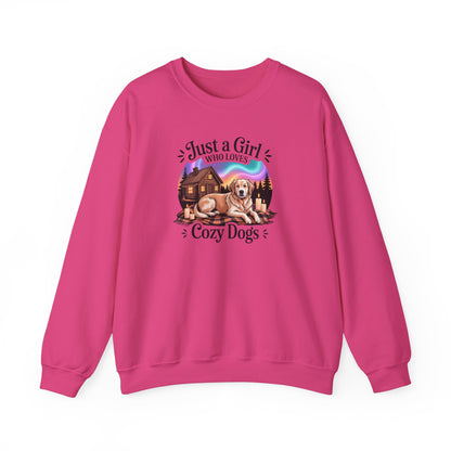 Cozy Dog Girl Sweatshirt | Golden Retriever Lover Gift
