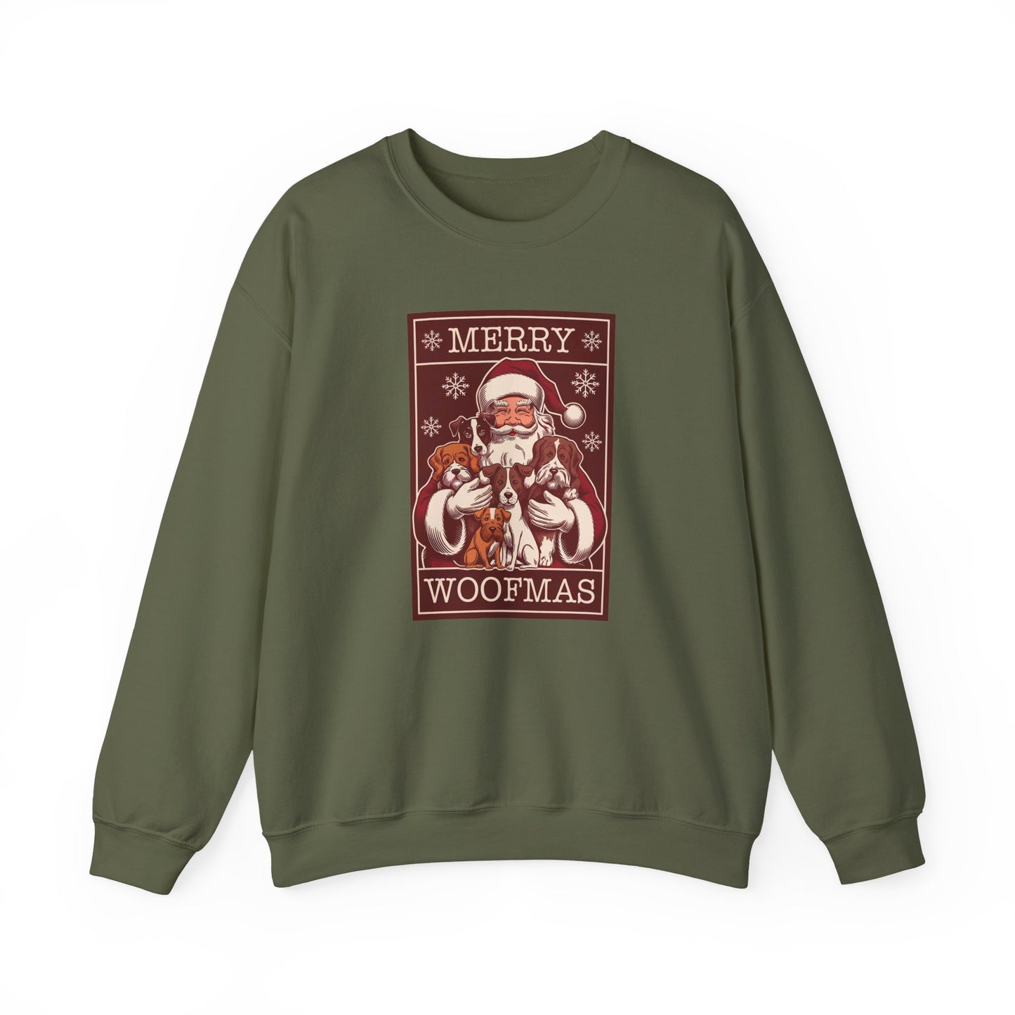 Merry Woofmas Santa Dog Unisex Christmas Sweatshirt