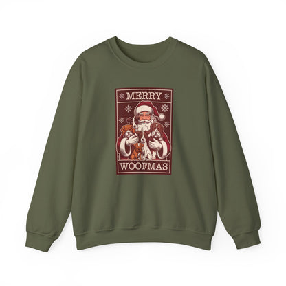 Merry Woofmas Santa Dog Unisex Christmas Sweatshirt