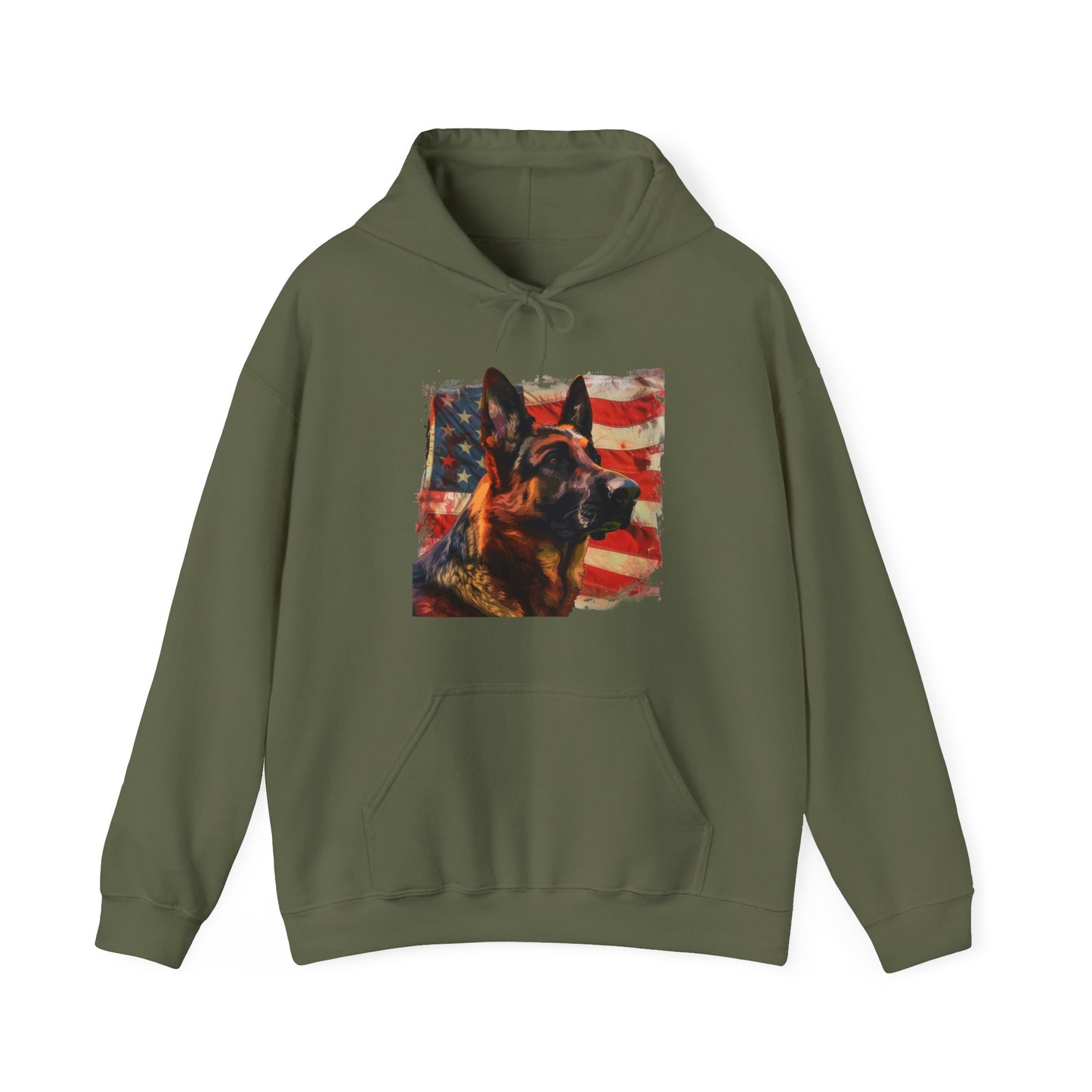 German Shepherd Patriotic Unisex Hoodie
