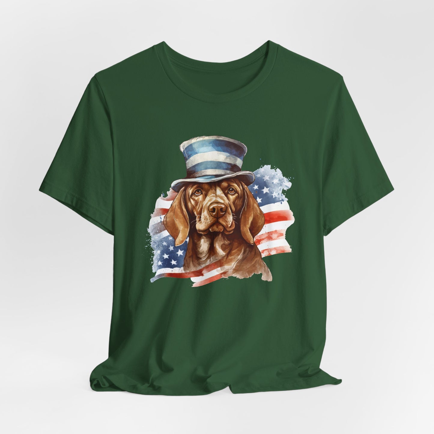 Patriotic Pup Tee – Red, White & Woof!