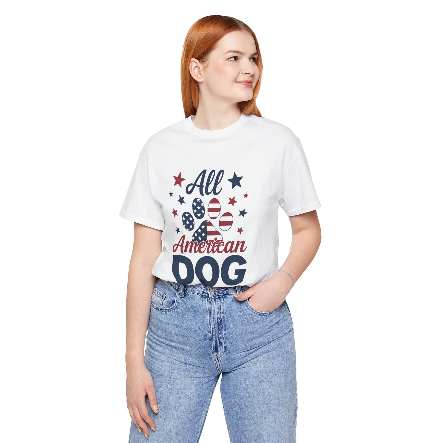 All American Dog Tee – Patriotic Paw Pride