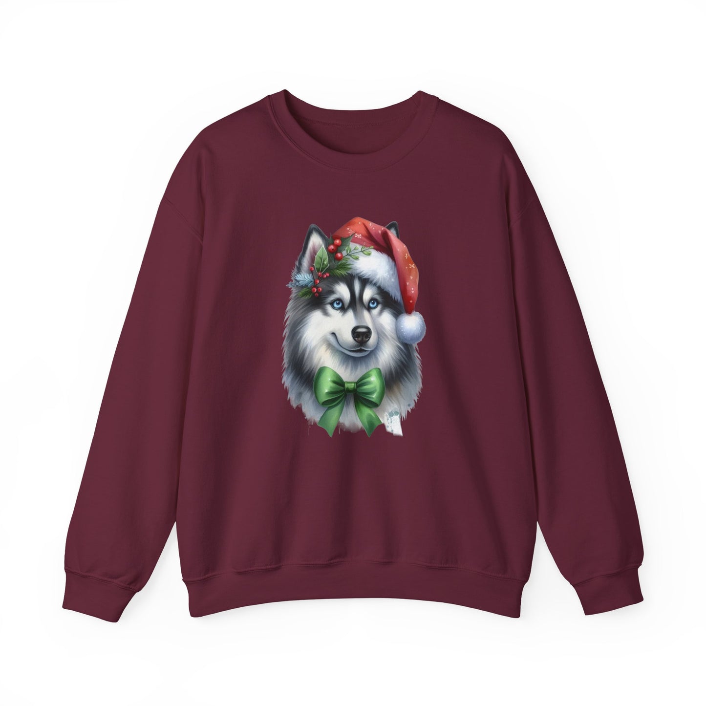 Husky Santa Sweatshirt | Festive Christmas Dog Sweater