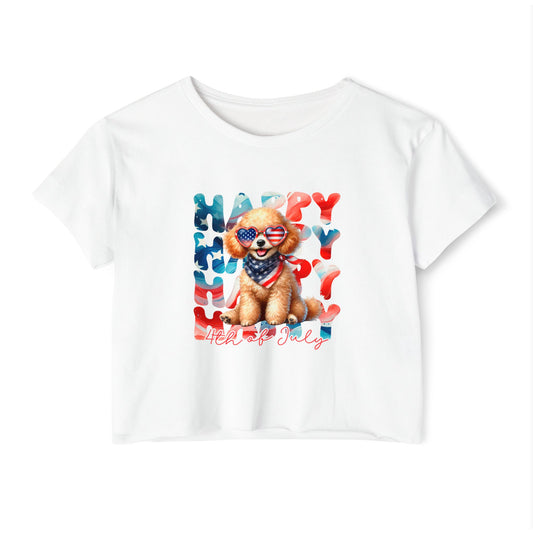Happy 4th of July Dog Crop Top – Pet Lover Tee
