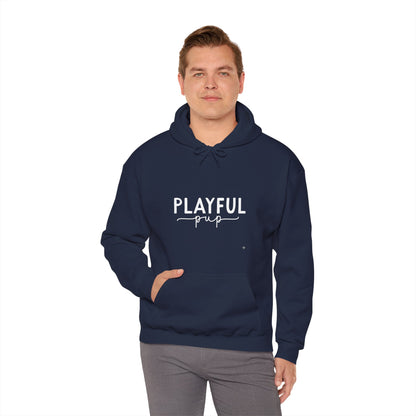 Playful Pup Unisex Hoodie | Minimalist Aesthetic Dog Gift