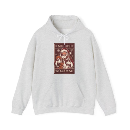 Merry Woofmas Hoodie | Vintage Santa & Dogs Sweater