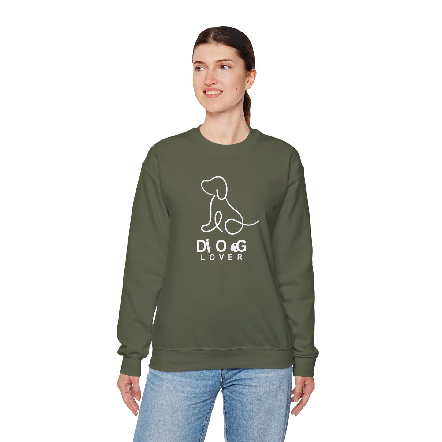 Minimalist One-Line "Dog Lover" Sweatshirt