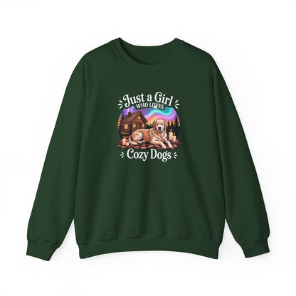 Cozy Dog Girl Sweatshirt | Golden Retriever Lover Gift