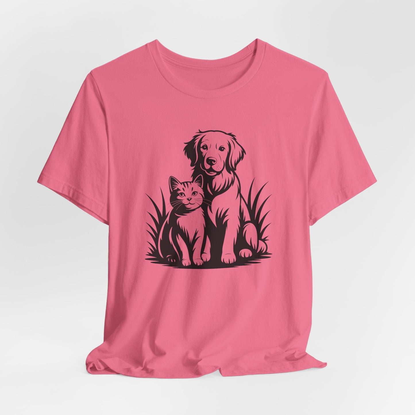 Modern Monochrome Pet Lovers T-Shirt
