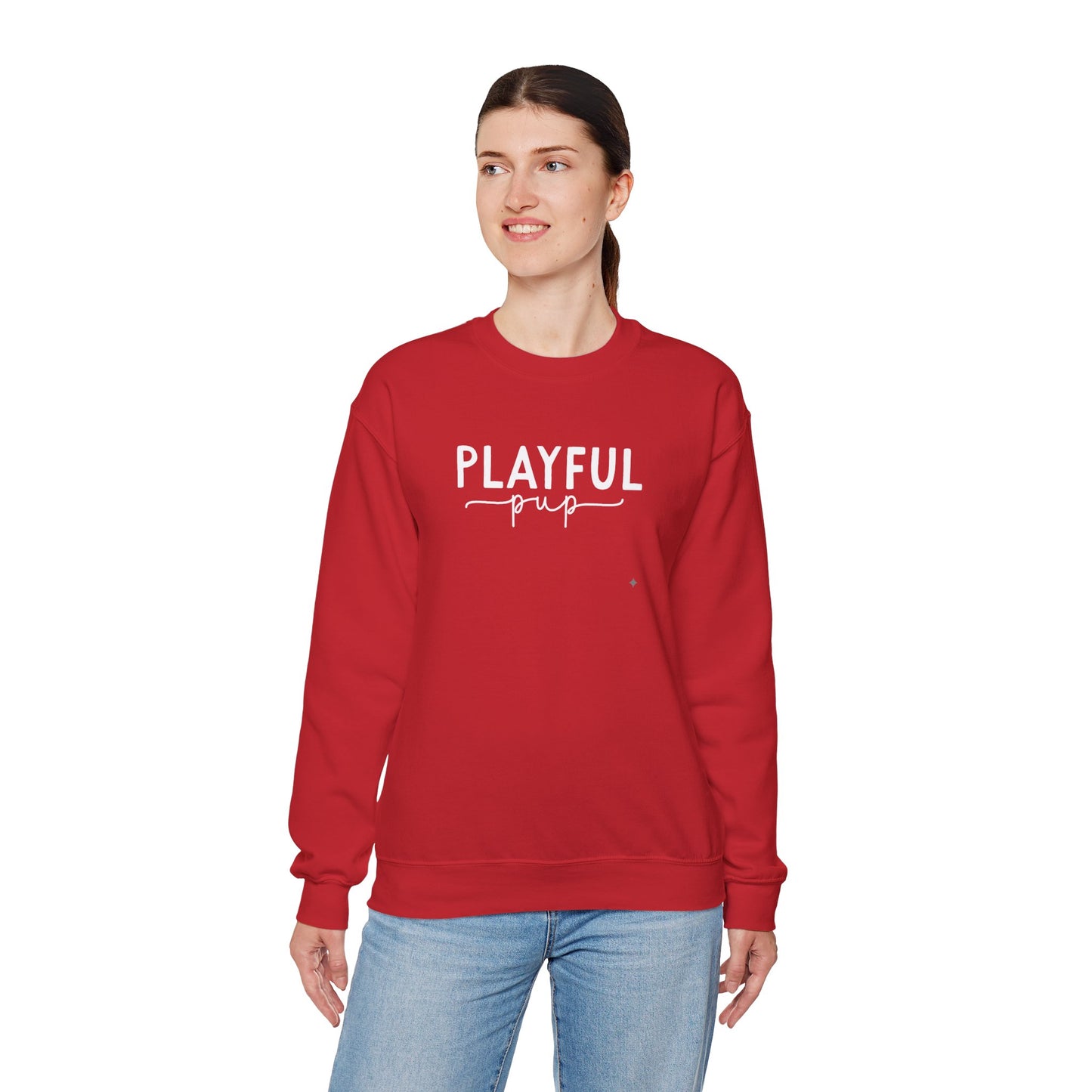 Playful Pup Unisex Sweatshirt | Minimalist Aesthetic Dog Gift