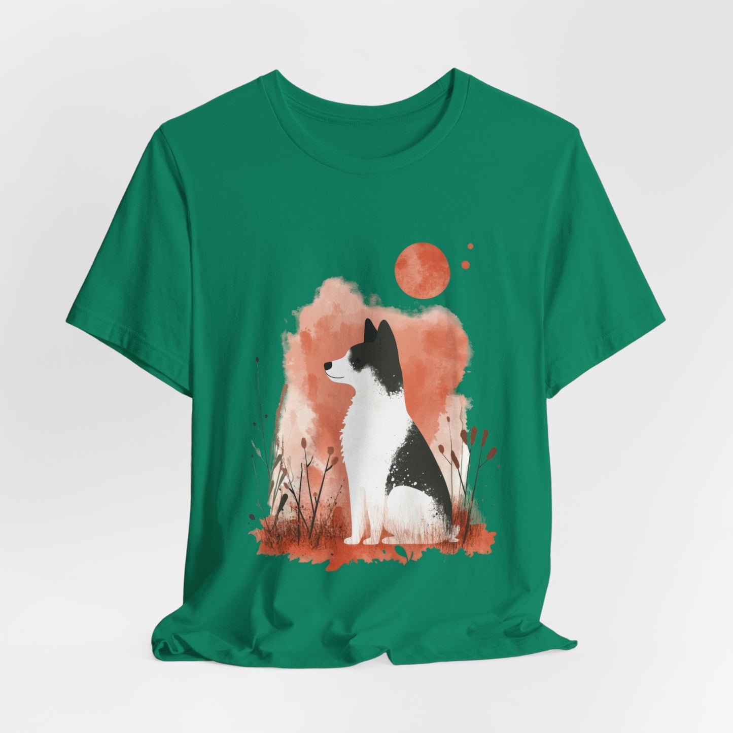 Minimalist Akita Moon Unisex Tee