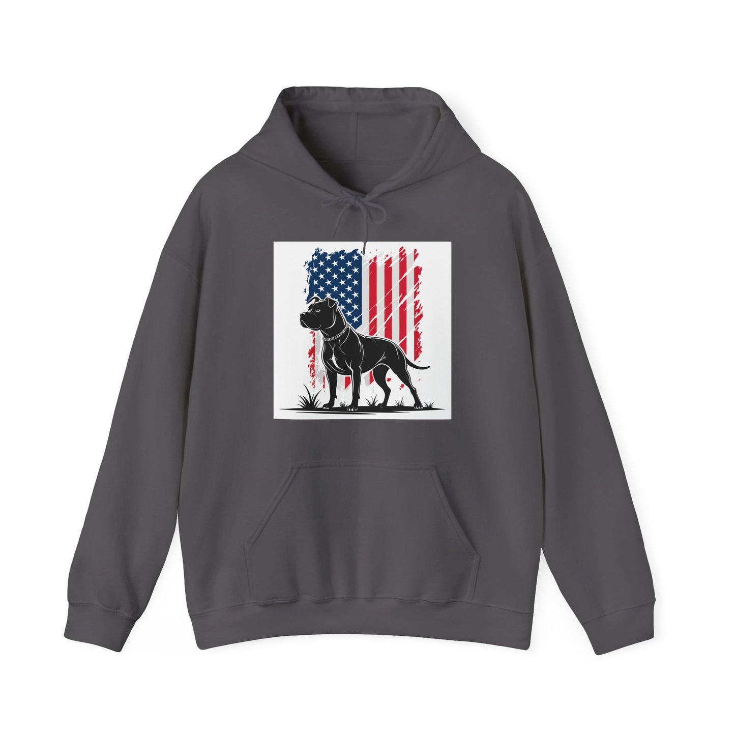 Patriotic Pitbull Unisex Hoodie – American Flag Dog Lover