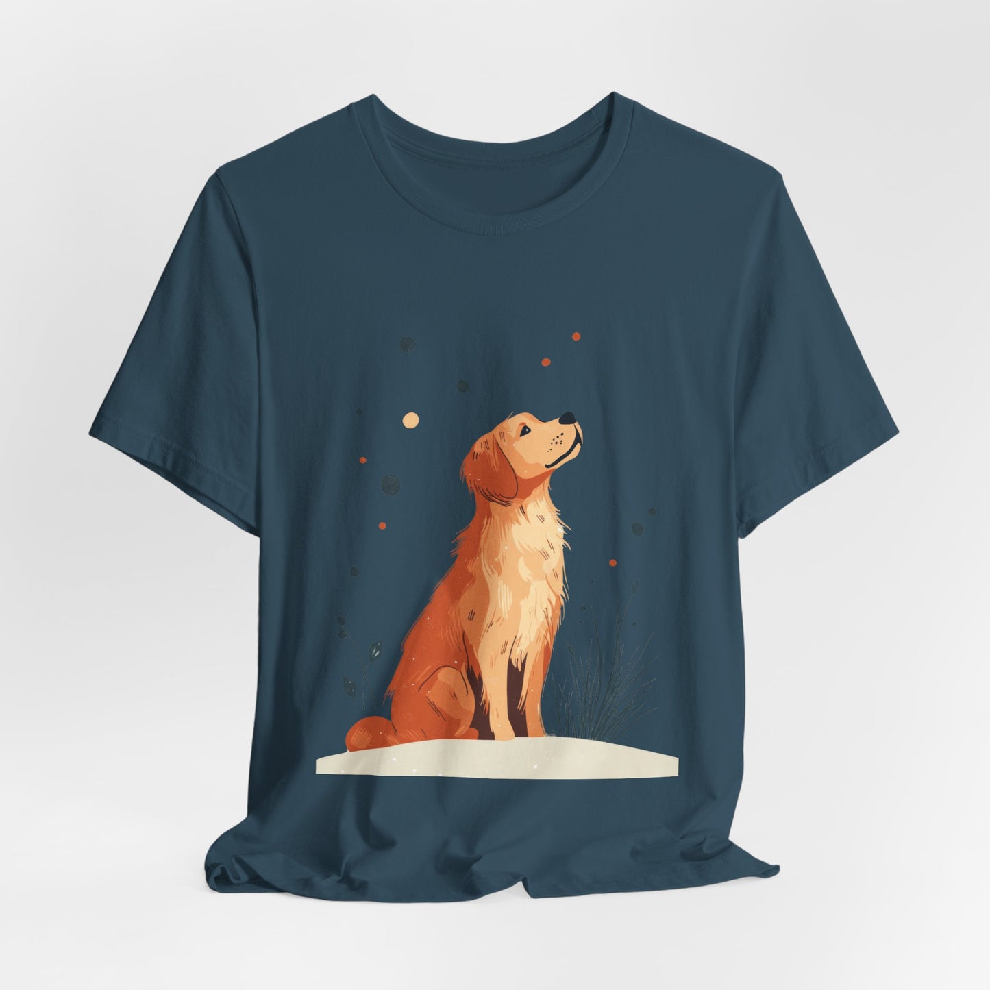 Golden Gaze – Unisex Dog Art T-Shirt