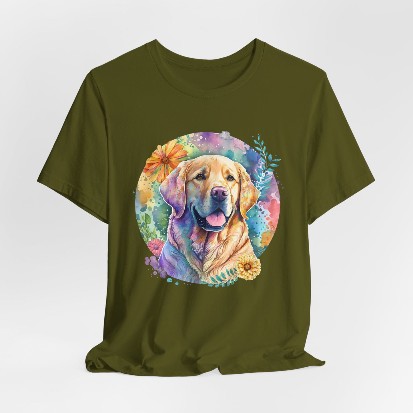 Watercolor Golden Retriever Art T-Shirt – Unisex Dog Lover Tee