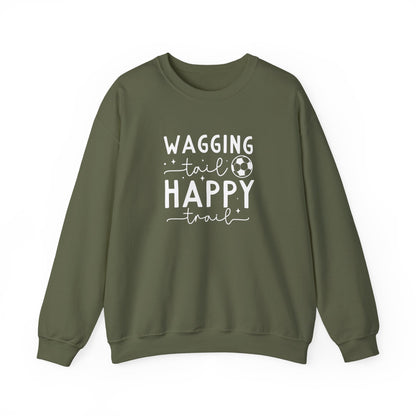 Wagging Tail Happy Trail Sweatshirt | Funny Soccer Dog Gift
