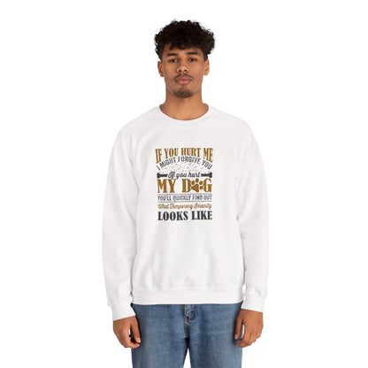 If You Hurt My Dog Sweatshirt | Dog  Protector Funny