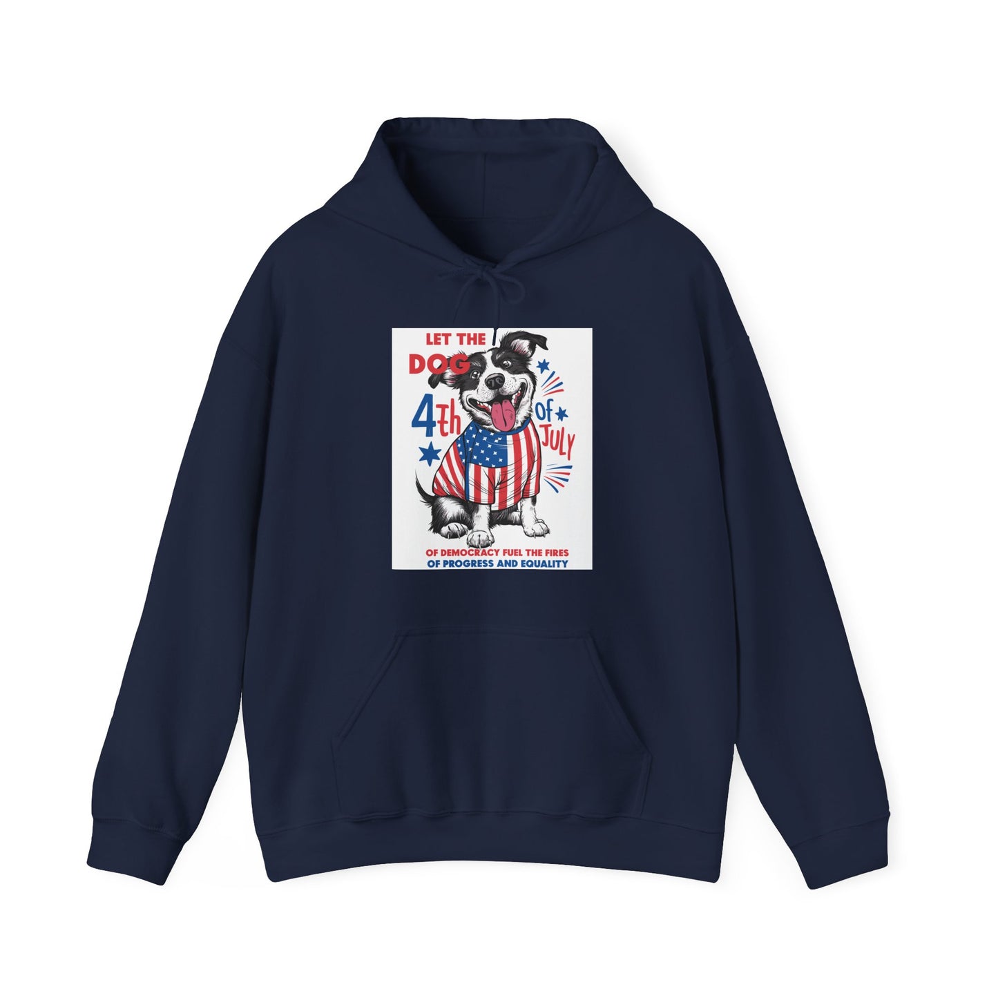 4th of July Dog - American Flag Patriotic Hoodie
