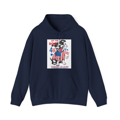 4th of July Dog - American Flag Patriotic Hoodie