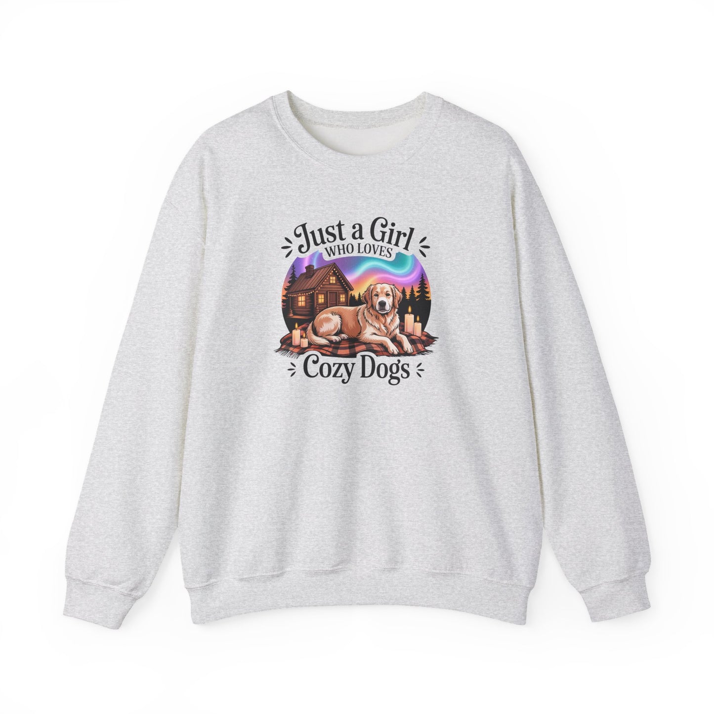 Cozy Dog Girl Sweatshirt | Golden Retriever Lover Gift