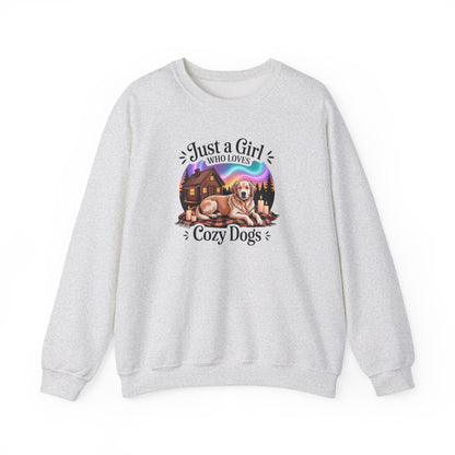 Cozy Dog Girl Sweatshirt | Golden Retriever Lover Gift