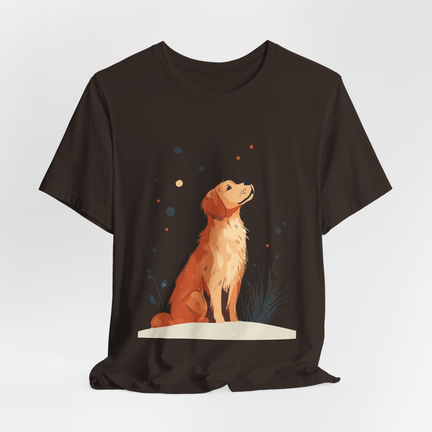 Golden Gaze – Unisex Dog Art T-Shirt
